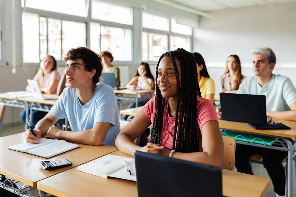 diverse-young-high-school-students-listening
